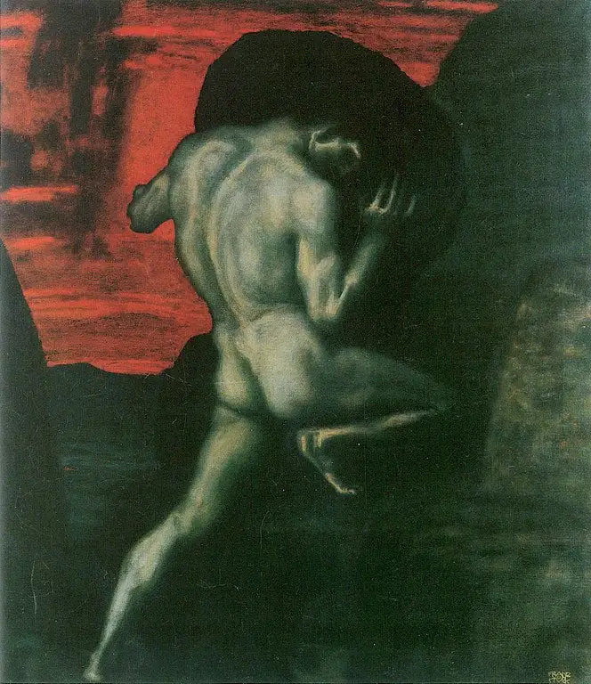 Reproduction du tableau « Sisyphus - Franz Von Stuck » par Alpha Reproduction en peinture à l’huile