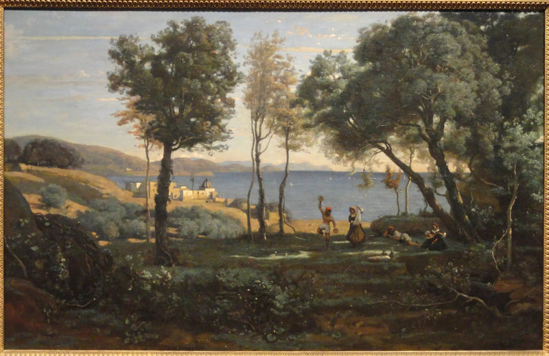Site van de omgeving van Napels - Jean-Baptiste Camille Corot