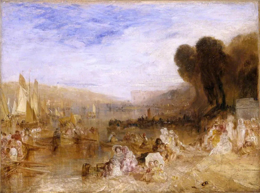 Schets voor 'East Cowes Castle, de Regatta Start voor hun Moorings' Nr. 3 - J. M. W. Turner