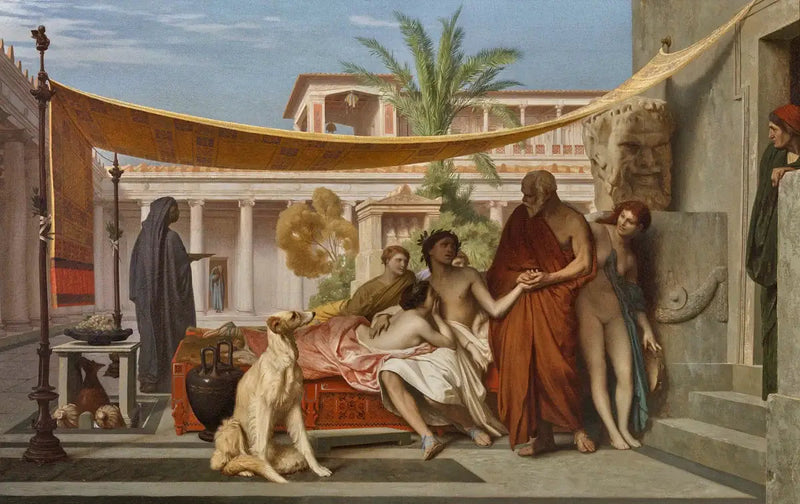 Socrates zoekt Alcibiades in het huis van Aspasia - Jean-Léon Gérôme