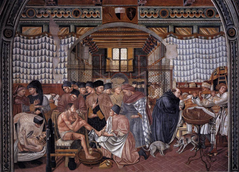 Zorg voor zieken - Domenico di Bartolo