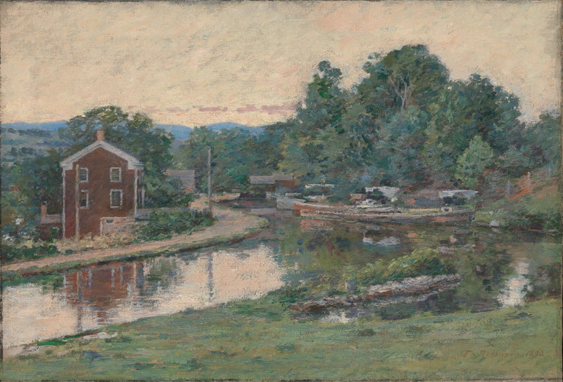 Avond bij de sluis, Napanoch, New York - Theodore Robinson