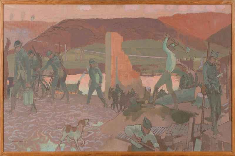 Rustige avond op de eerste linie, in Barisis - Maurice Denis