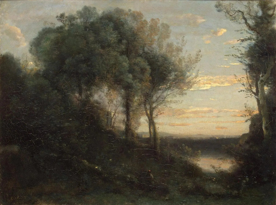 Avond - Jean-Baptiste Camille Corot