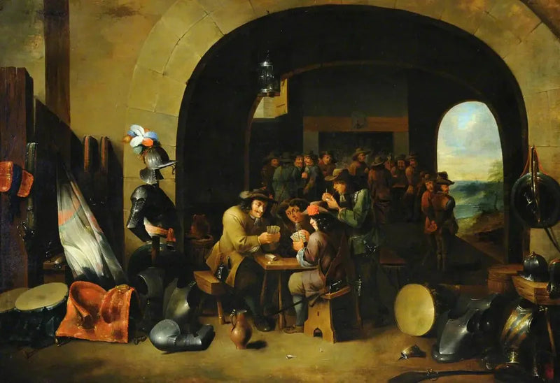Soldaten die kaarten spelen in een wachtruimte - David Teniers de Jonge

Source:
Soldats jouant aux cartes dans une salle de garde - David Teniers le Jeune