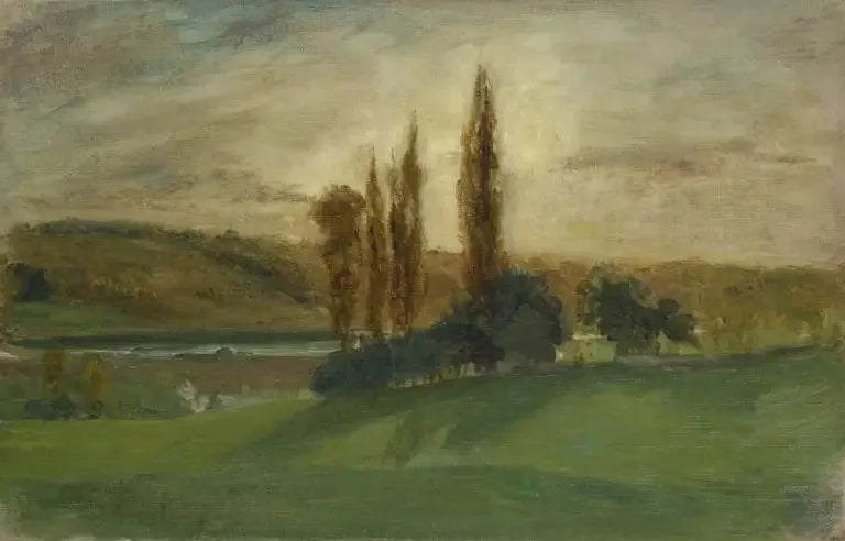 Zonsondergang in Champrosay - Eugène Delacroix