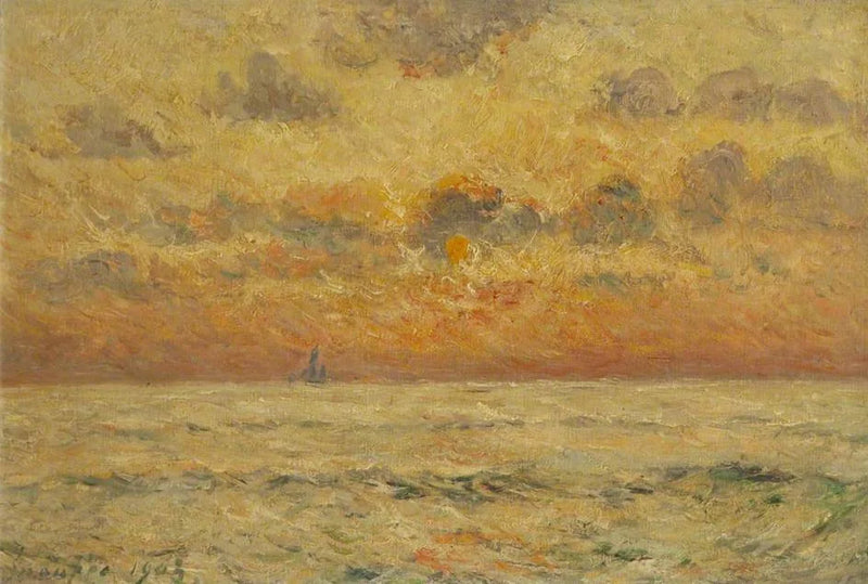 Zonsondergang op zee, Quiberon - Maxime Maufra