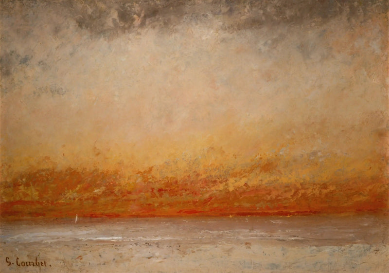 Zonsondergang, Marine - Gustave Courbet