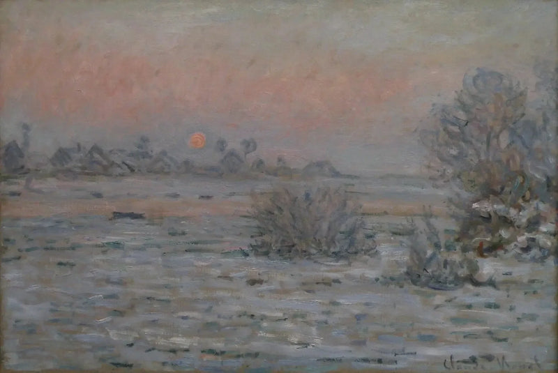 Winterzon in Lavacourt - Claude Monet