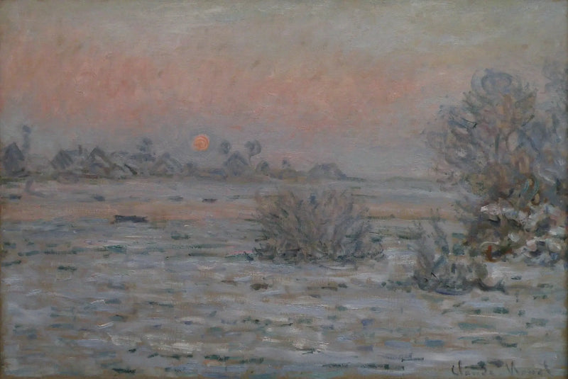 Winterzon in Lavacourt - Claude Monet