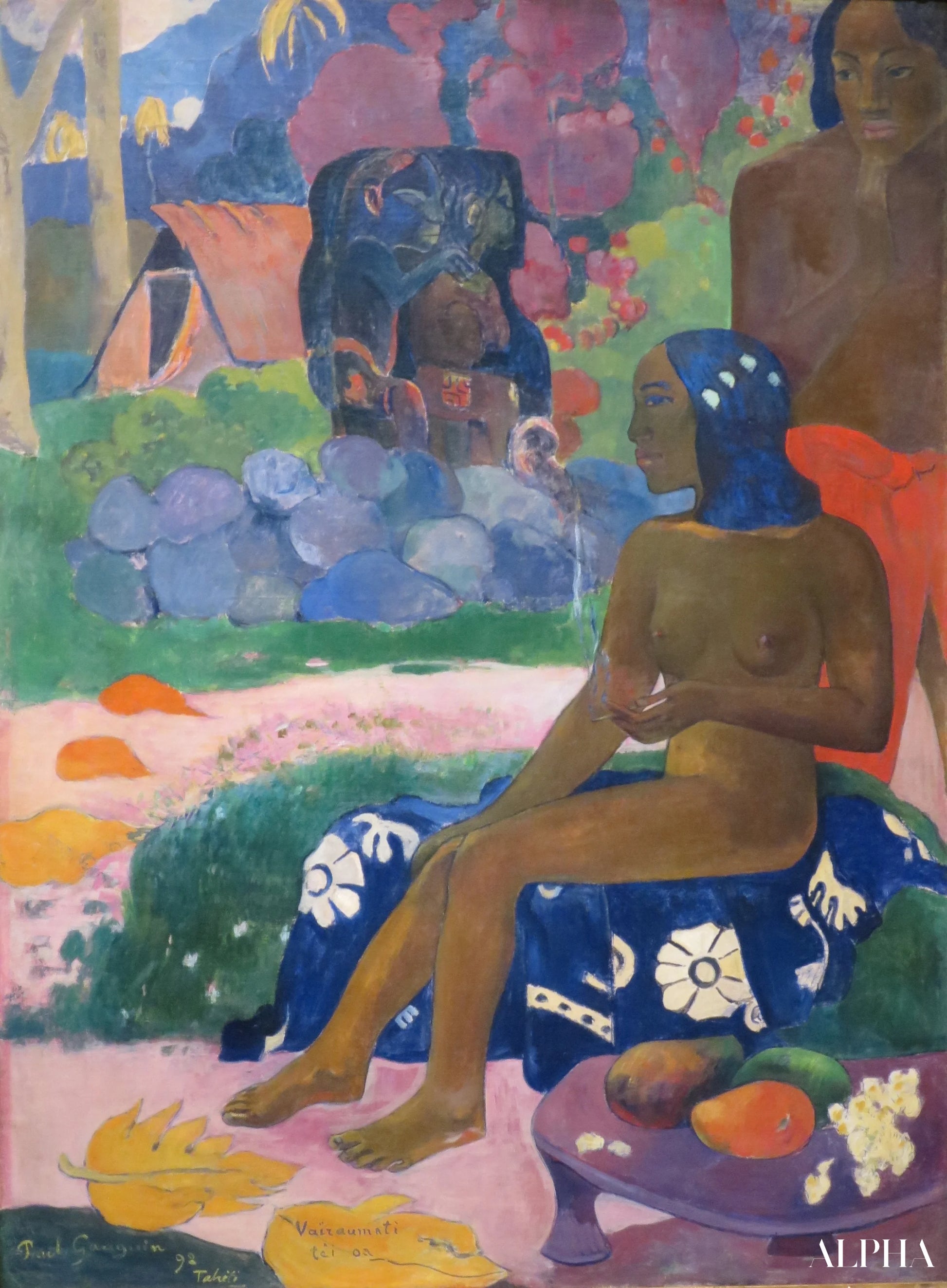 Zijn naam is Vairaumati - Paul Gauguin - Reproducties van schilderijen en hoogwaardige schilderijen