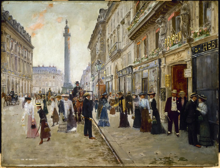 Uitzicht van de arbeidersvrouwen van het huis Paquin - Jean Béraud

Source:
Sortie des ouvrières de la maison Paquin - Jean Béraud