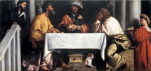 Avondmaal bij Emmaüs - Alessandro Bonvicino