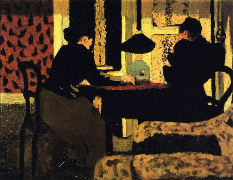 Onder de lamp - Édouard Vuillard