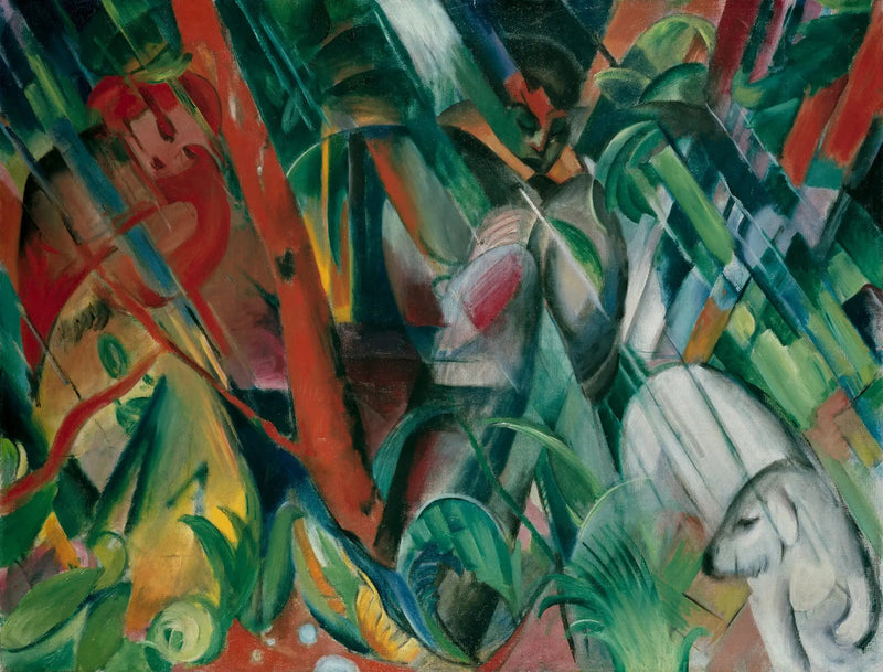 Onder de regen - Franz Marc