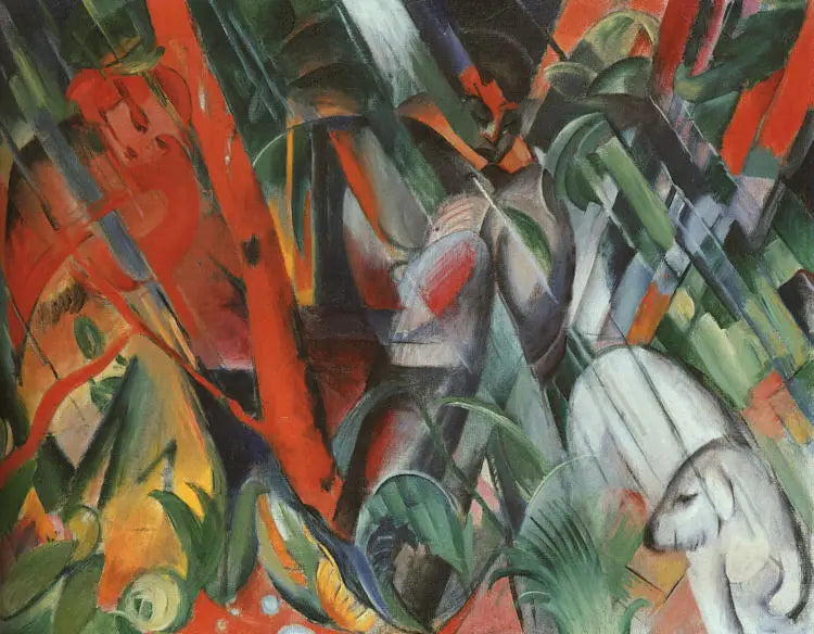 Onder de regen - Franz Marc