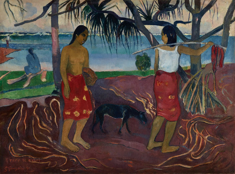 Onder de Pandanus - Paul Gauguin