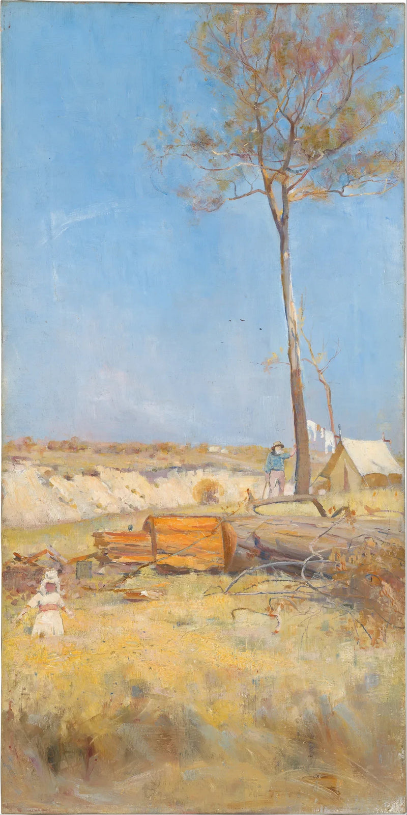 Onder de zon van het zuiden (Camp van de houtvester) - Charles Conder