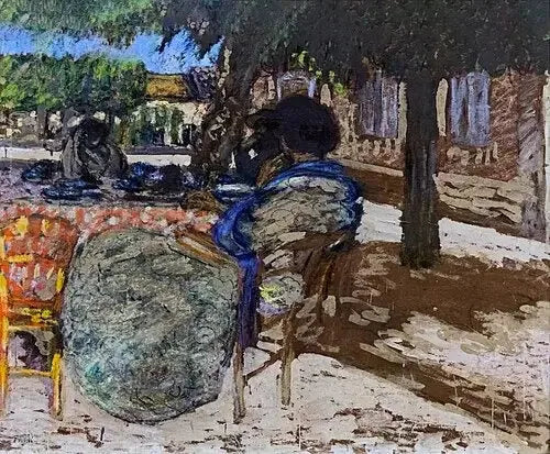 Onder de bomen van het rode paviljoen - Édouard Vuillard