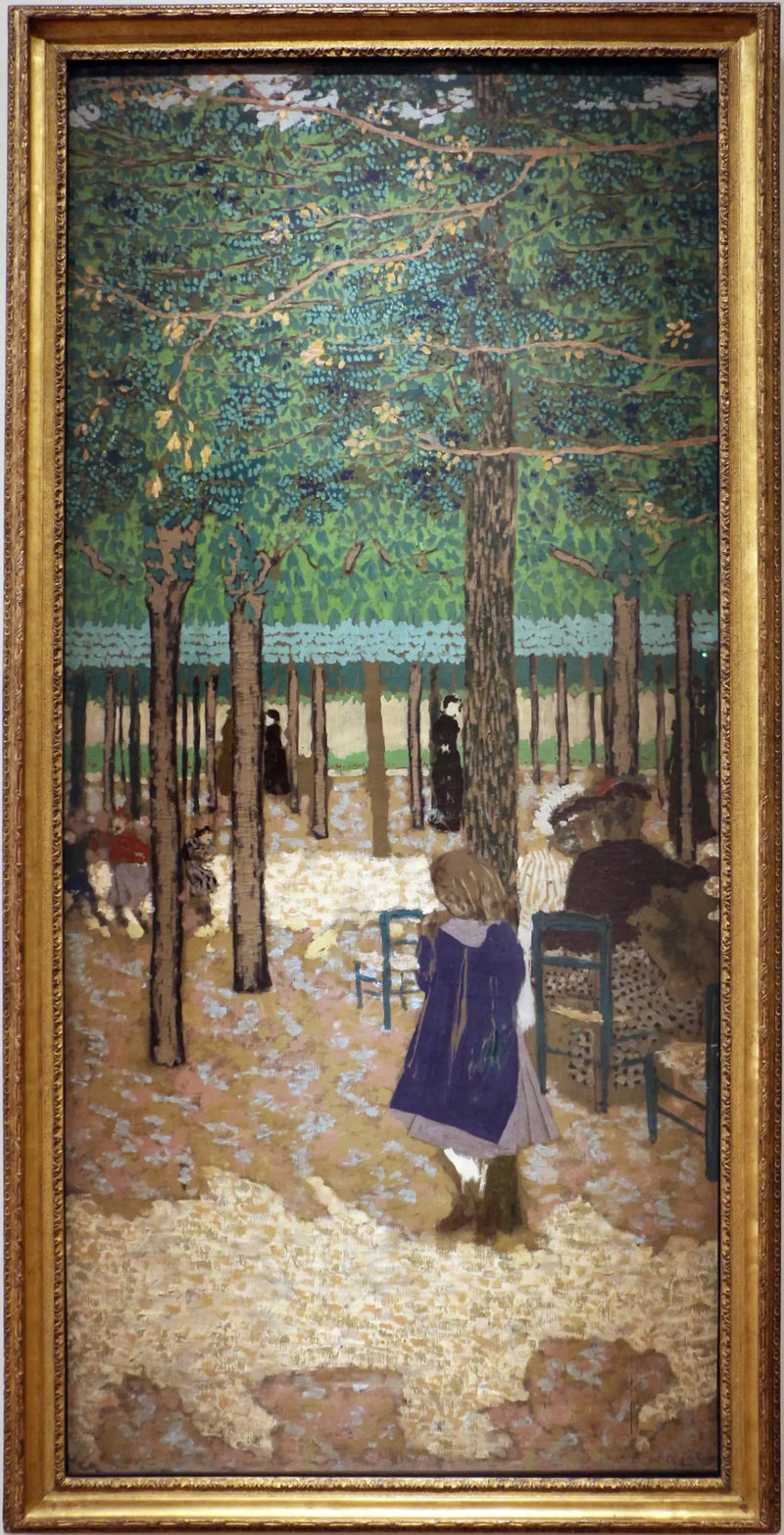 Onder de bomen van een openbare tuin - Édouard Vuillard