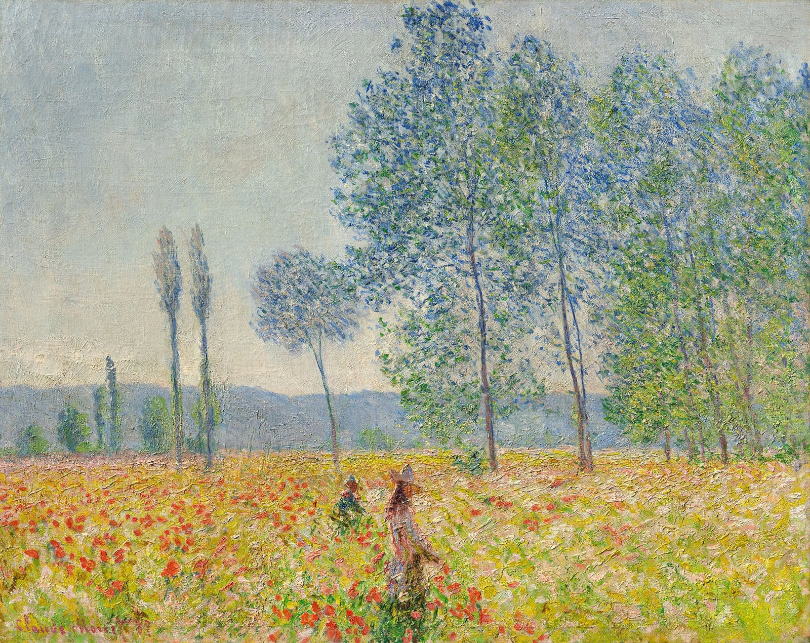 Onder de populieren W1136 - Claude Monet