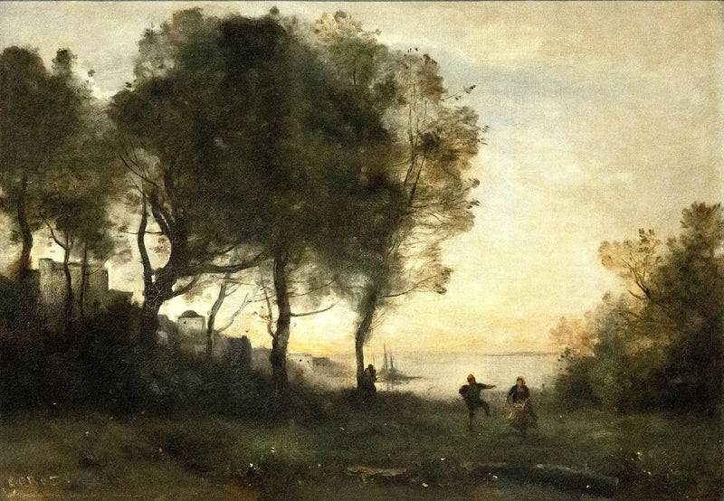 Herinnering aan Italië ; danser van de kusten van Capri - Jean-Baptiste Camille Corot