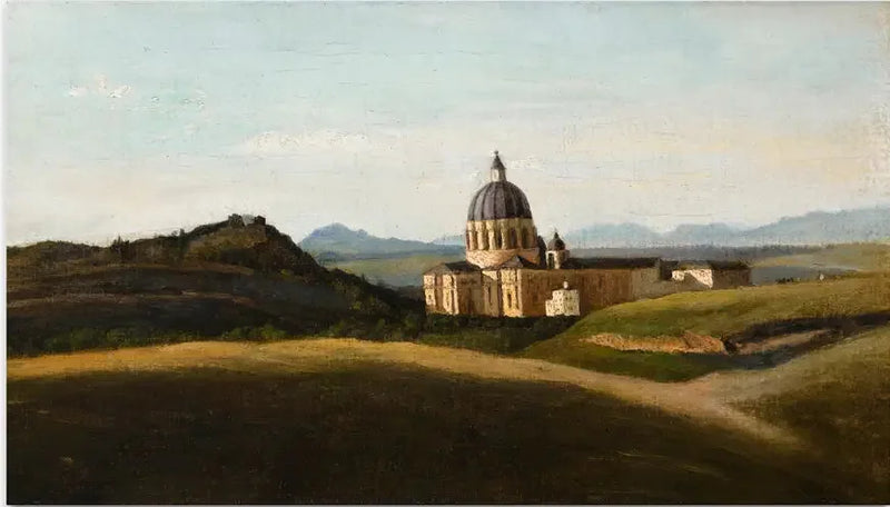 Herinnering aan Italië - Het Vaticaan en Sint-Pieter Buiten de Muren - Jean-Baptiste Camille Corot