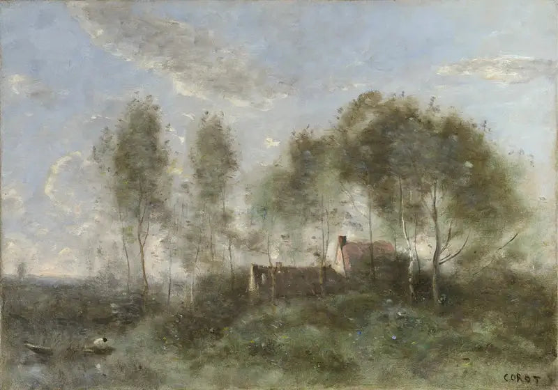 Herinnering aan een reis naar Coubron - Jean-Baptiste Camille Corot