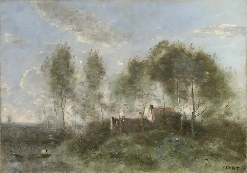 Herinnering aan een reis naar Coubron - Jean-Baptiste Camille Corot