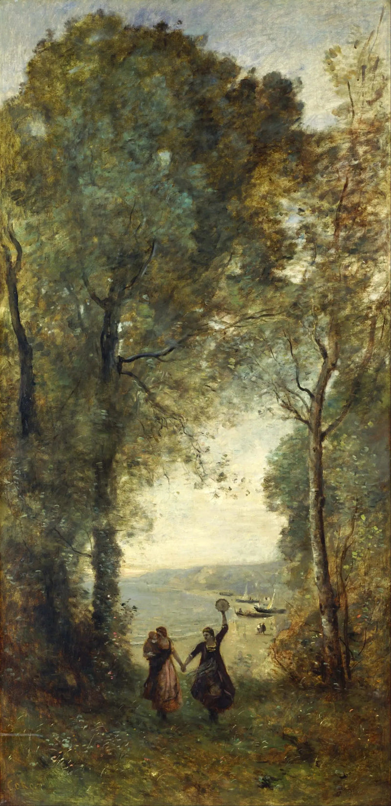 Souvenir van het Naples-strand - Jean-Baptiste Camille Corot