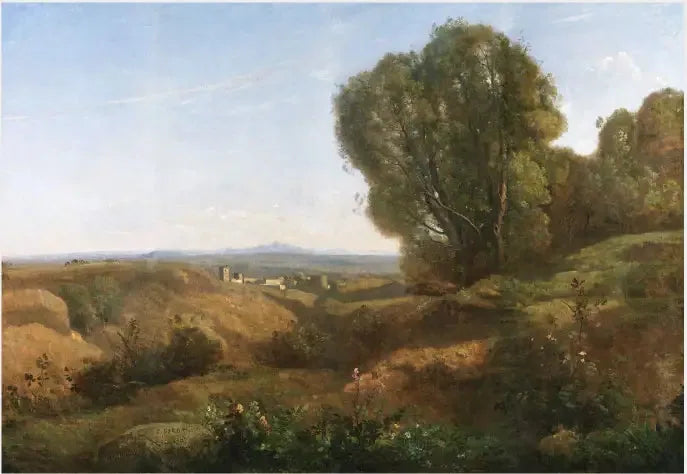 Herinnering aan Roquemaure in de Gard - Jean-Baptiste Camille Corot
