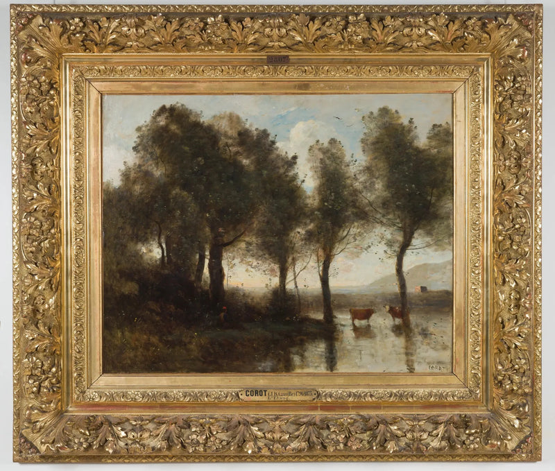 Herinnering aan de moerassen van Beauvaisis. De vijver - Jean-Baptiste Camille Corot