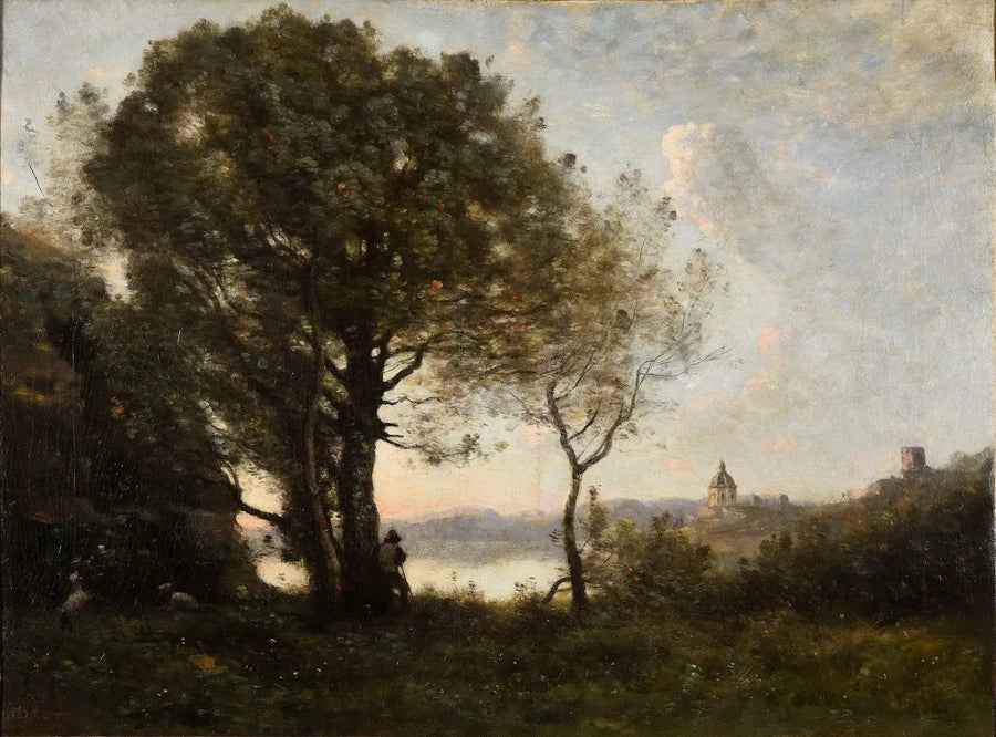 Souvenir van het Albano-meer - Jean-Baptiste Camille Corot