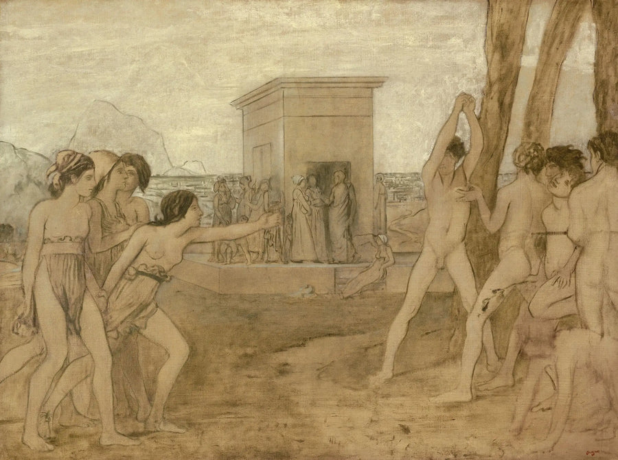 De Spartaanse meisjes dagen de jongens uit - Edgar Degas