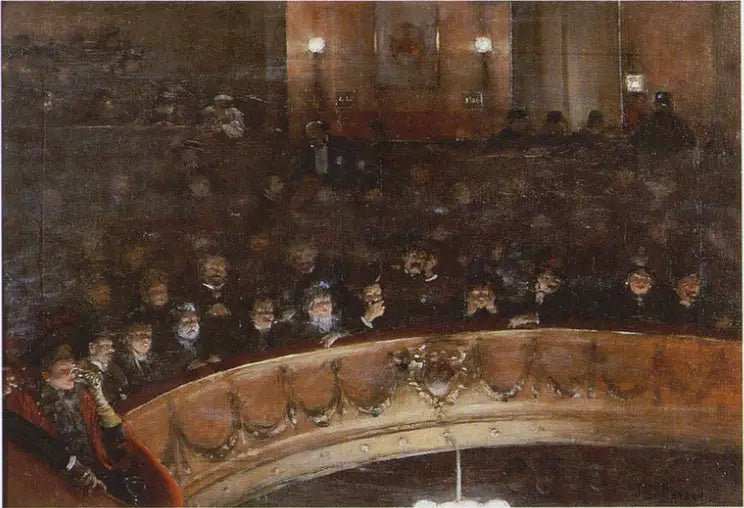 Toeschouwers op balkonstoelen - Jean Béroud

Source:
Spectateurs aux fauteuils de balcon - Jean Béraud