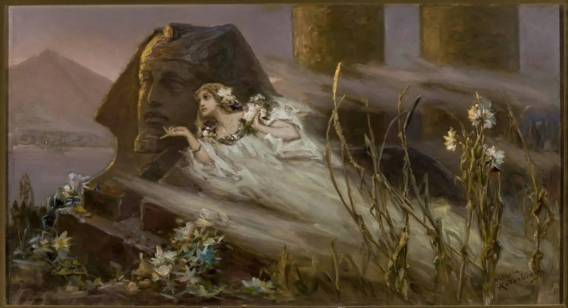Sfinx en een spookvrouw - Wilhelm Kotarbiński