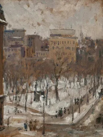 Plein in Parijs, sneeuwtijd - Gustave Caillebotte