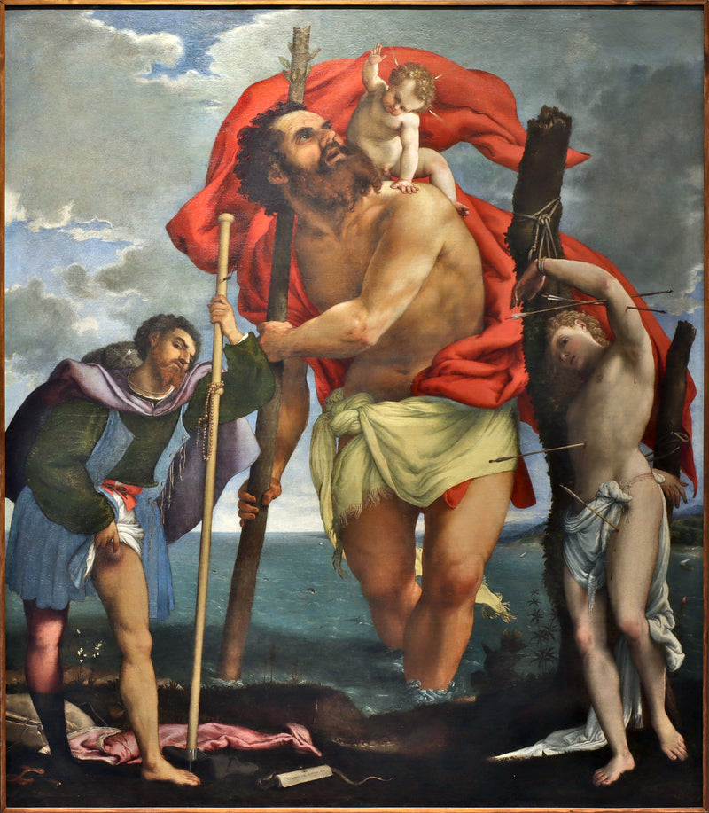Sint-Christoffel, Sint-Rochus, Sint-Sebastiaan - Lorenzo Lotto