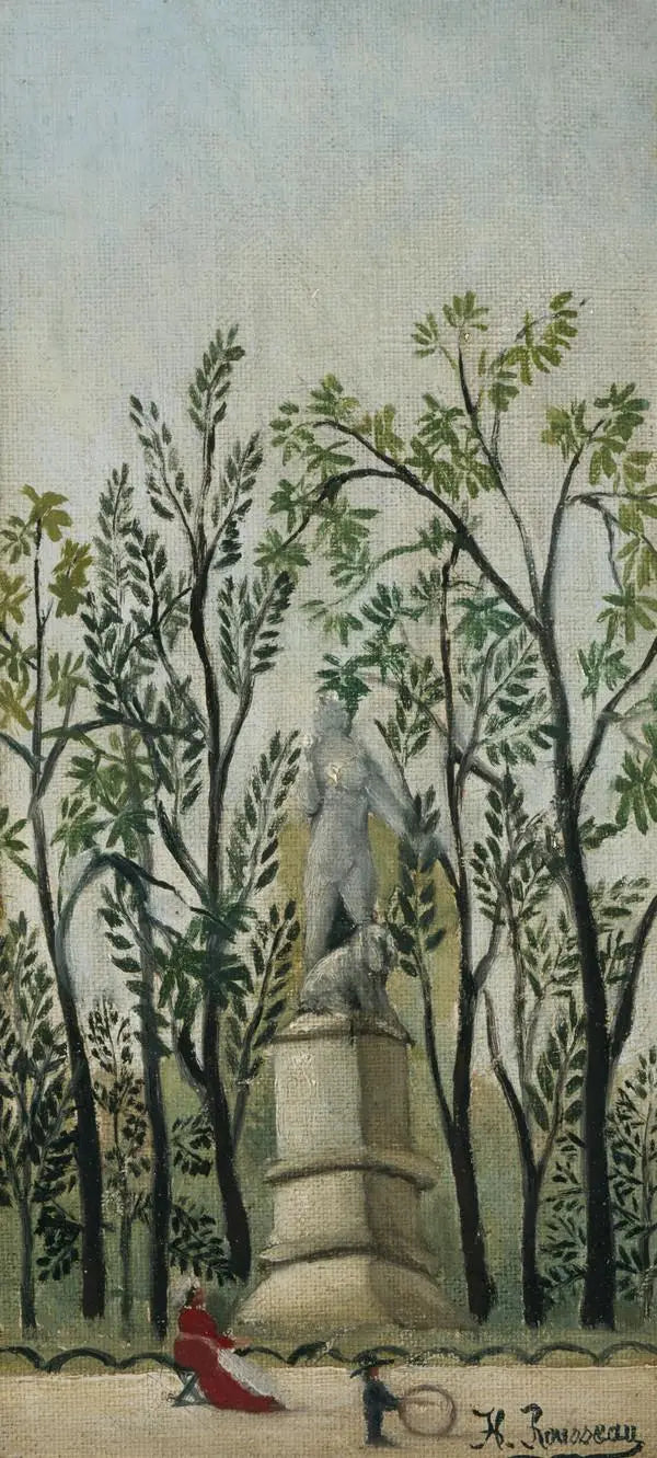 Beeld van Diana in het park - Henri Rousseau