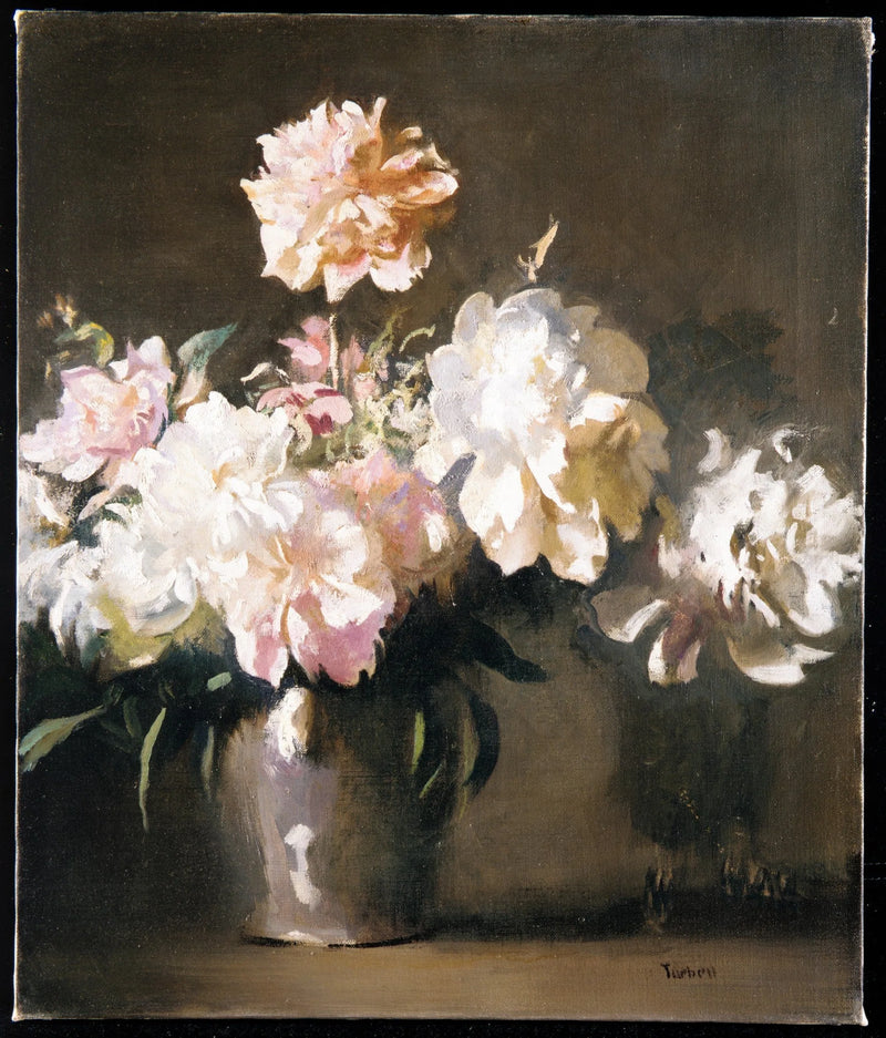 Stilleven: Vaas met pioenen - Edmund Charles Tarbell