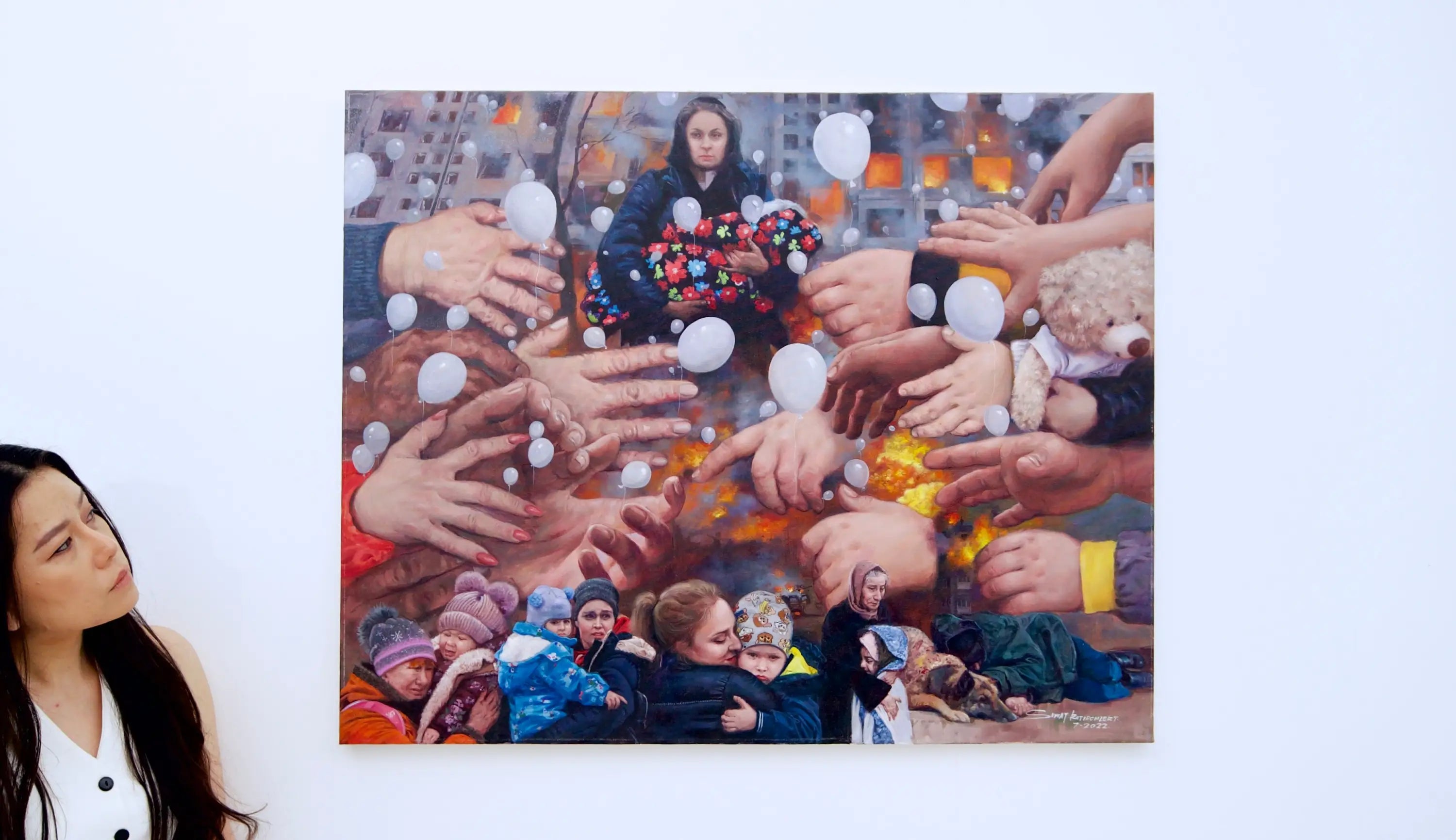 Stop Ukraine War | 100 x 80 cm Reproductions de tableaux à la peinture à l’huile