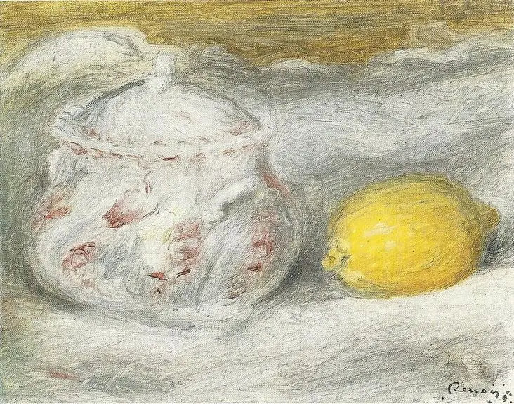 Suikerpot en citroen - Pierre-Auguste Renoir