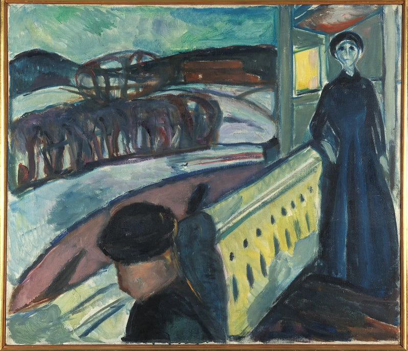 Op de trap van de veranda - Edvard Munch