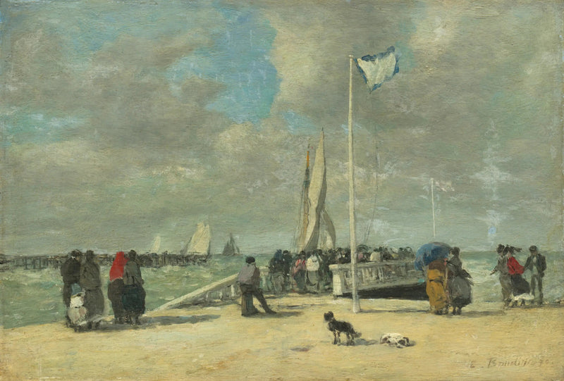 Op de pier - Eugène Boudin