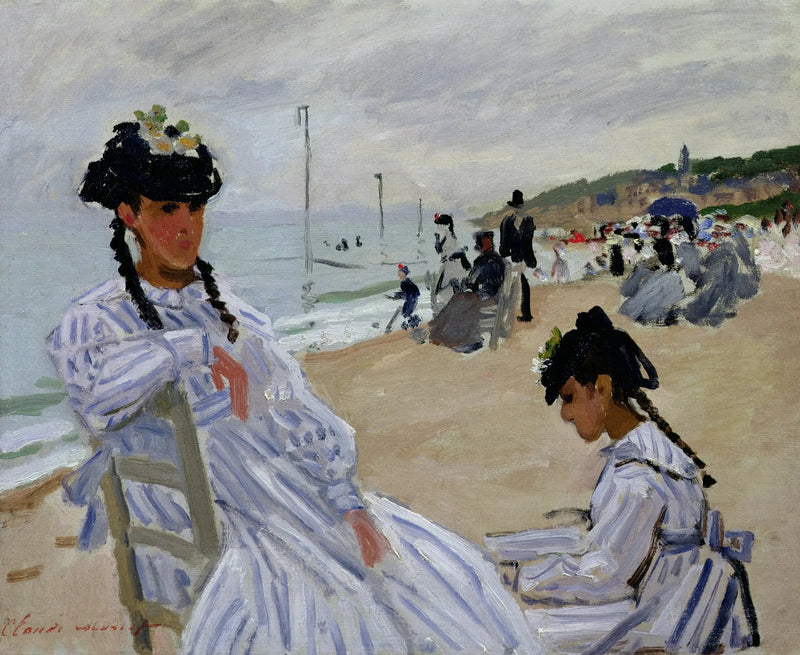 Op het strand in Trouville - Claude Monet