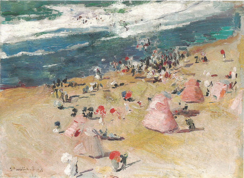 Op het strand van Biarritz - Joaquín Sorolla