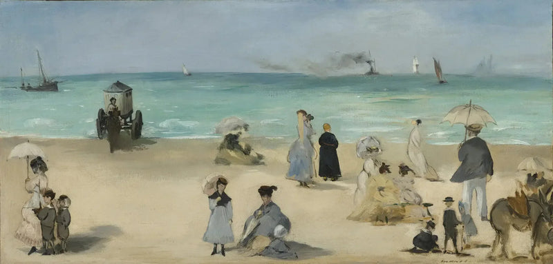 Op het strand van Boulogne - Édouard Manet