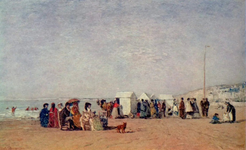Op het strand van Trouville - Eugène Boudin