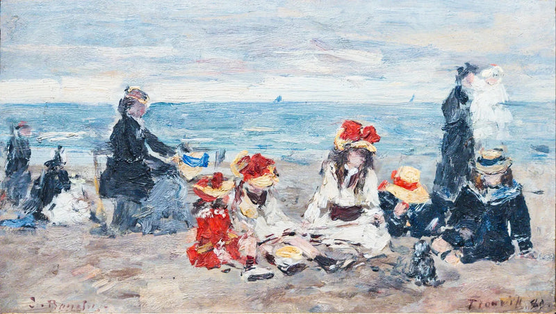Op het strand van Trouville - Eugène Boudin
