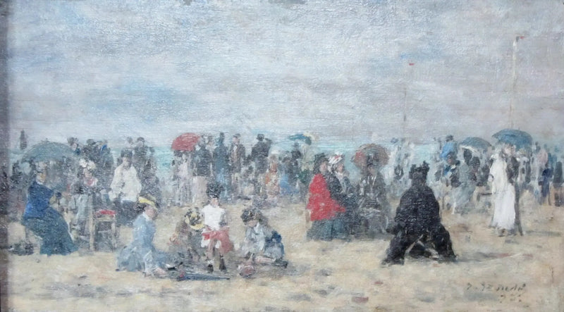 Op het strand van Trouville - Eugène Boudin